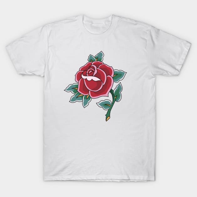 Rose Tattoo T-Shirt by ElviaMontemayor